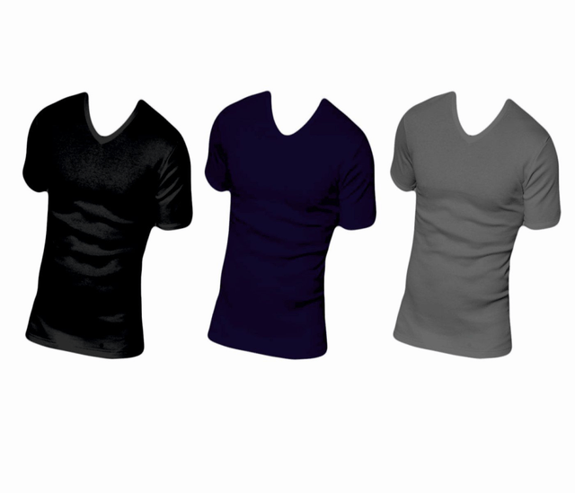 MAGLIA UOMO POP 3/7 M/MANICA NOTTINGHAM SCOLLO V 3 pezzi